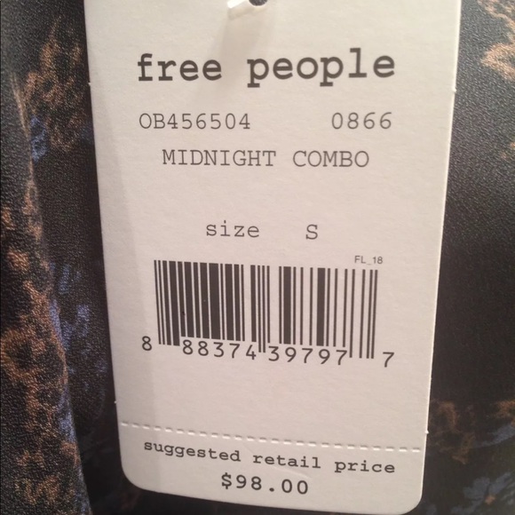 Free People Blouse Cowling Around Top Boho Chic - Picture 6 of 6